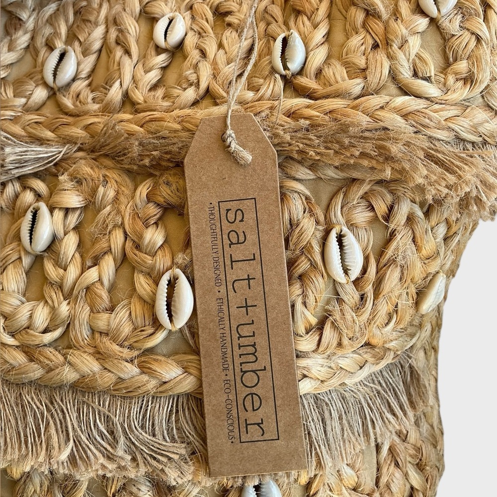 Salt + Umber Isla Jute Seashell Tote Bag Boho Coastal Chic NWT - Picture 10 of 17